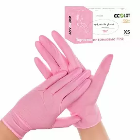 Перчатки медицинские нитрил Pink размер XS фото