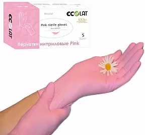 Перчатки медицинские нитрил Pink размер S фото