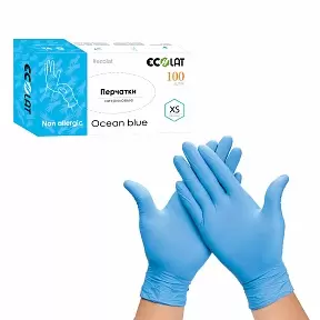 Нитриловые перчатки медицинские Ocean blue размер XS фото