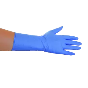Перчатки медицинские нитрил Long Cuff размер M фото