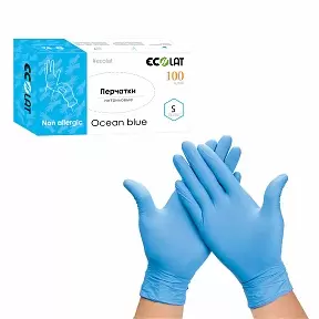 Нитриловые перчатки медицинские Ocean blue размер S фото