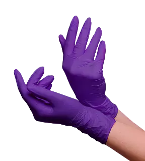 Нитриловые нестерильные перчатки медицинские Фиолетовые 3,0 гр. размер XL фото