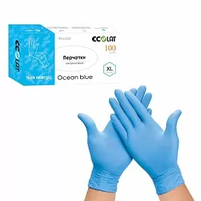 Нитриловые перчатки медицинские Ocean blue размер XL фото