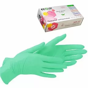 Перчатки медицинские нитриловые зеленые размер XL фото